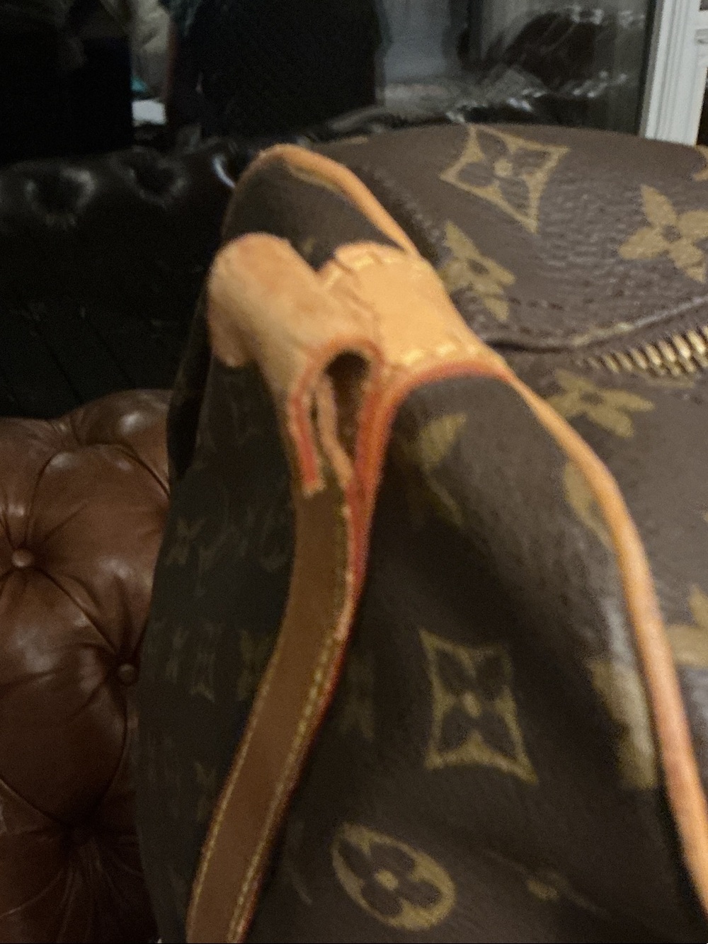 Louis Vuitton Brown Monogram Duffel with Tan Leather Trim - Picture 3 of 6